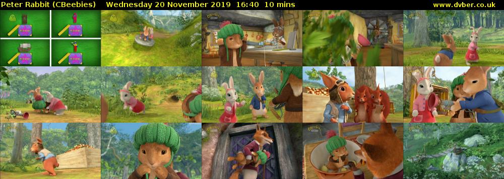 Peter Rabbit (CBeebies) Wednesday 20 November 2019 16:40 - 16:50