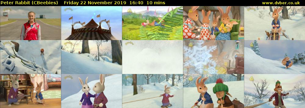 Peter Rabbit (CBeebies) Friday 22 November 2019 16:40 - 16:50