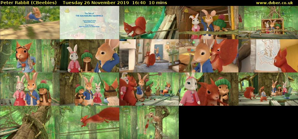 Peter Rabbit (CBeebies) Tuesday 26 November 2019 16:40 - 16:50