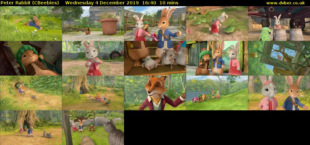 Peter Rabbit (CBeebies) Wednesday 4 December 2019 16:40 - 16:50