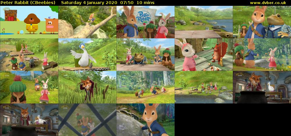 Peter Rabbit (CBeebies) Saturday 4 January 2020 07:50 - 08:00