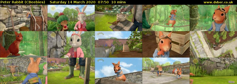 Peter Rabbit (CBeebies) Saturday 14 March 2020 07:50 - 08:00