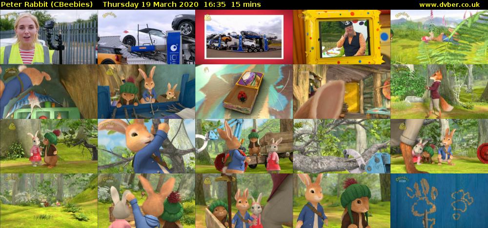 Peter Rabbit (CBeebies) Thursday 19 March 2020 16:35 - 16:50