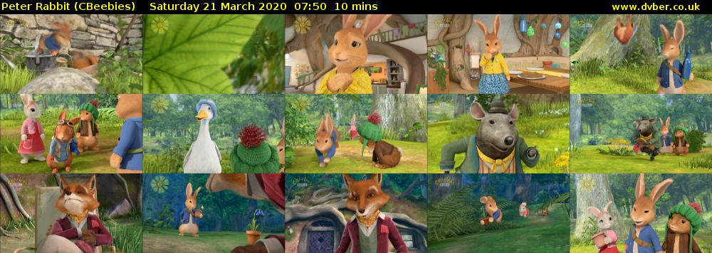Peter Rabbit (CBeebies) Saturday 21 March 2020 07:50 - 08:00