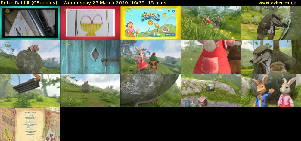 Peter Rabbit (CBeebies) Wednesday 25 March 2020 16:35 - 16:50