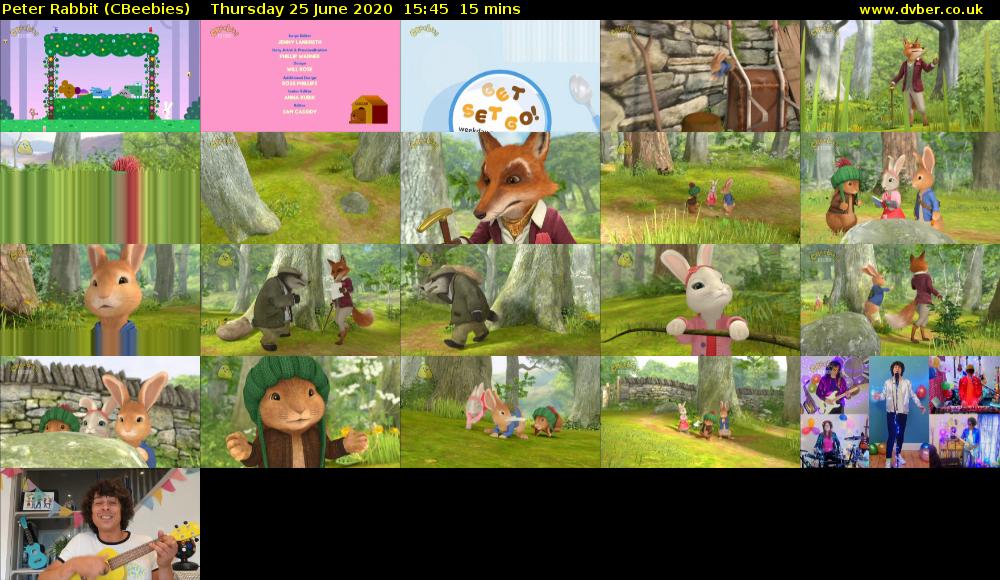 Peter Rabbit (CBeebies) Thursday 25 June 2020 15:45 - 16:00