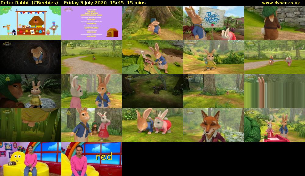 Peter Rabbit (CBeebies) Friday 3 July 2020 15:45 - 16:00