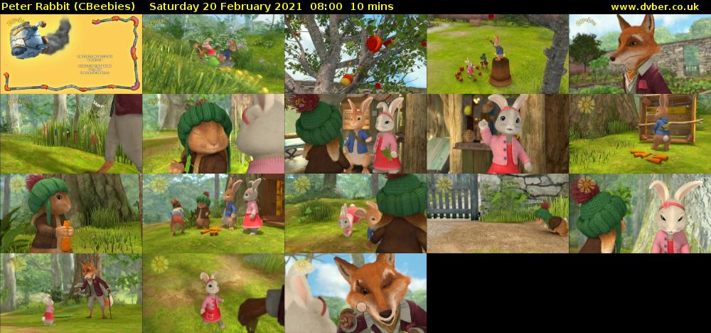 Peter Rabbit (CBeebies) Saturday 20 February 2021 08:00 - 08:10
