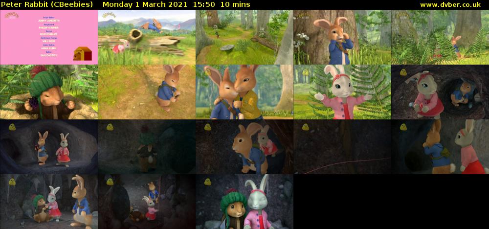 Peter Rabbit (CBeebies) Monday 1 March 2021 15:50 - 16:00