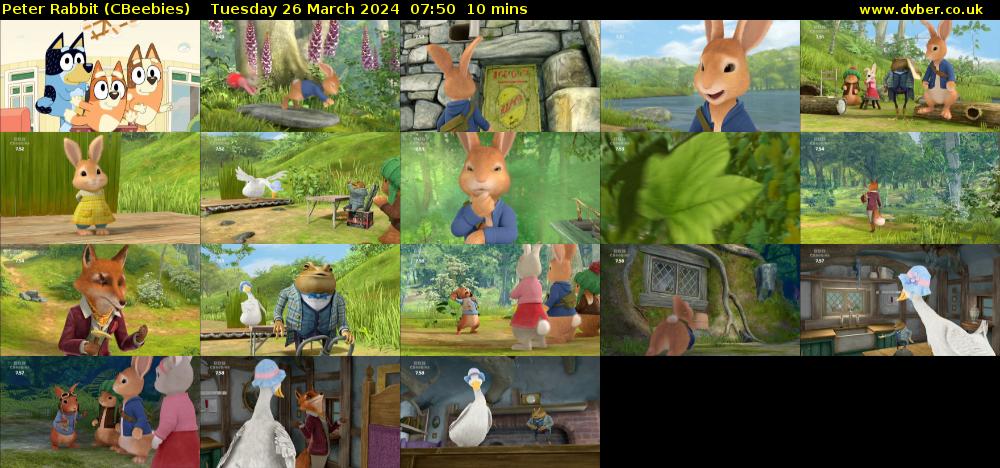 Peter Rabbit (CBeebies) Tuesday 26 March 2024 07:50 - 08:00