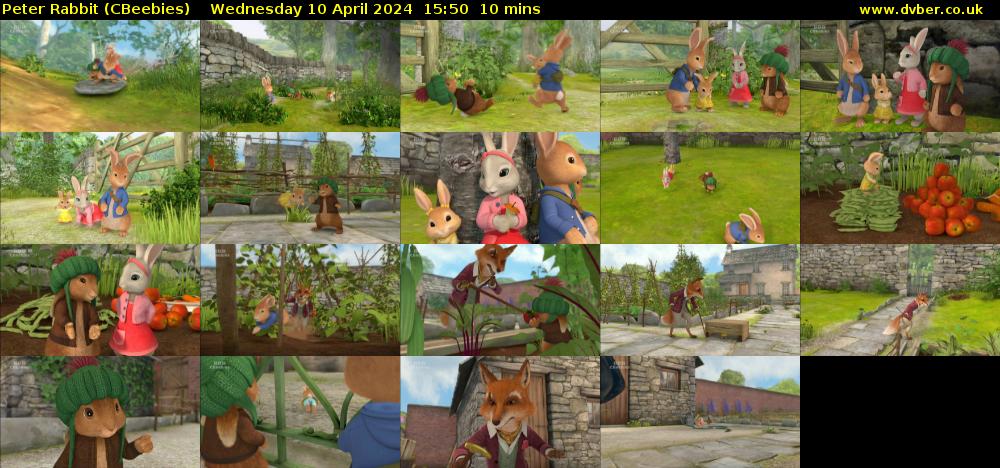 Peter Rabbit (CBeebies) Wednesday 10 April 2024 15:50 - 16:00