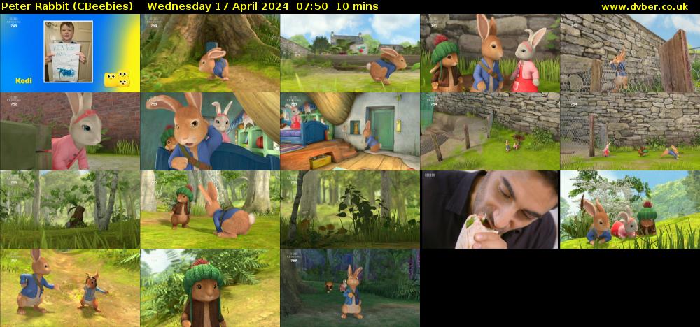 Peter Rabbit (CBeebies) Wednesday 17 April 2024 07:50 - 08:00