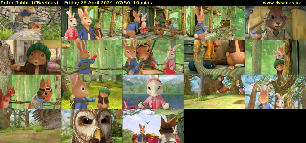 Peter Rabbit (CBeebies) Friday 26 April 2024 07:50 - 08:00
