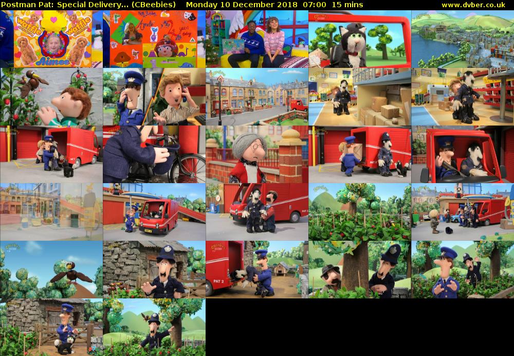Postman Pat: Special Delivery... (CBeebies) Monday 10 December 2018 07:00 - 07:15