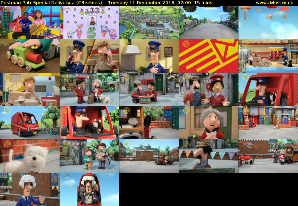 Postman Pat: Special Delivery... (CBeebies) Tuesday 11 December 2018 07:00 - 07:15