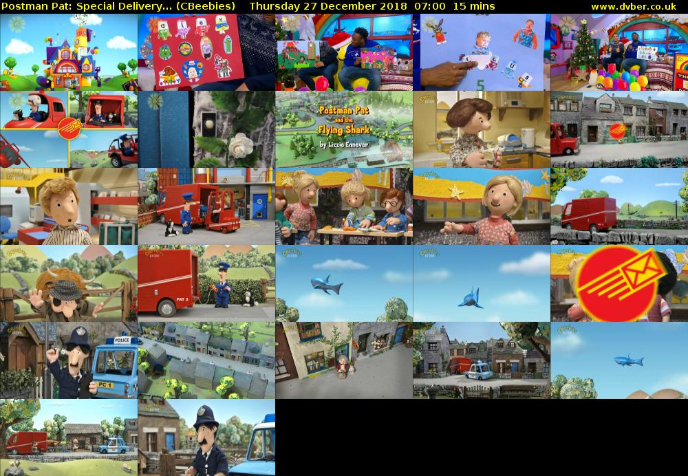 Postman Pat: Special Delivery... (CBeebies) Thursday 27 December 2018 07:00 - 07:15