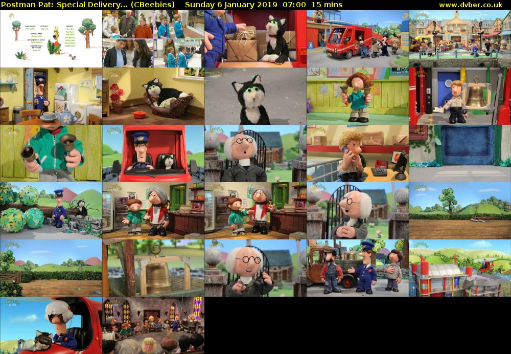 Postman Pat: Special Delivery... (CBeebies) Sunday 6 January 2019 07:00 - 07:15