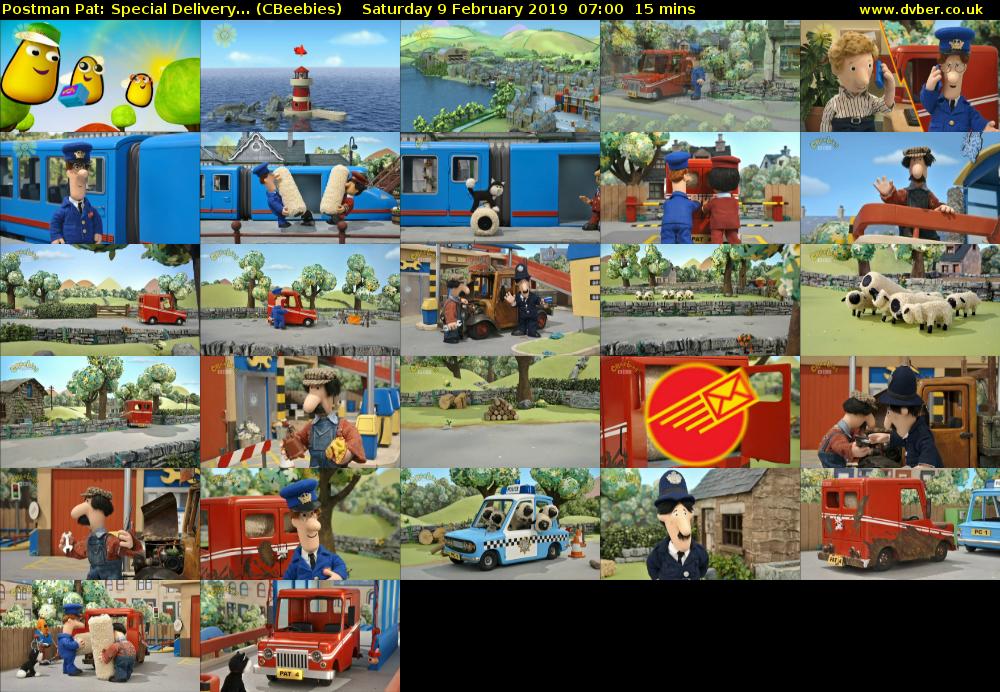 Postman Pat: Special Delivery... (CBeebies) Saturday 9 February 2019 07:00 - 07:15