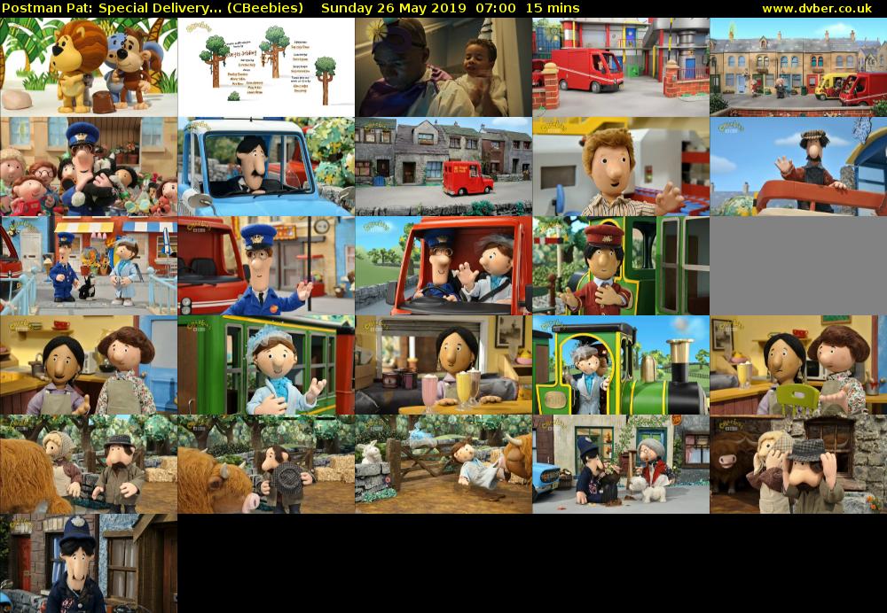 Postman Pat: Special Delivery... (CBeebies) Sunday 26 May 2019 07:00 - 07:15