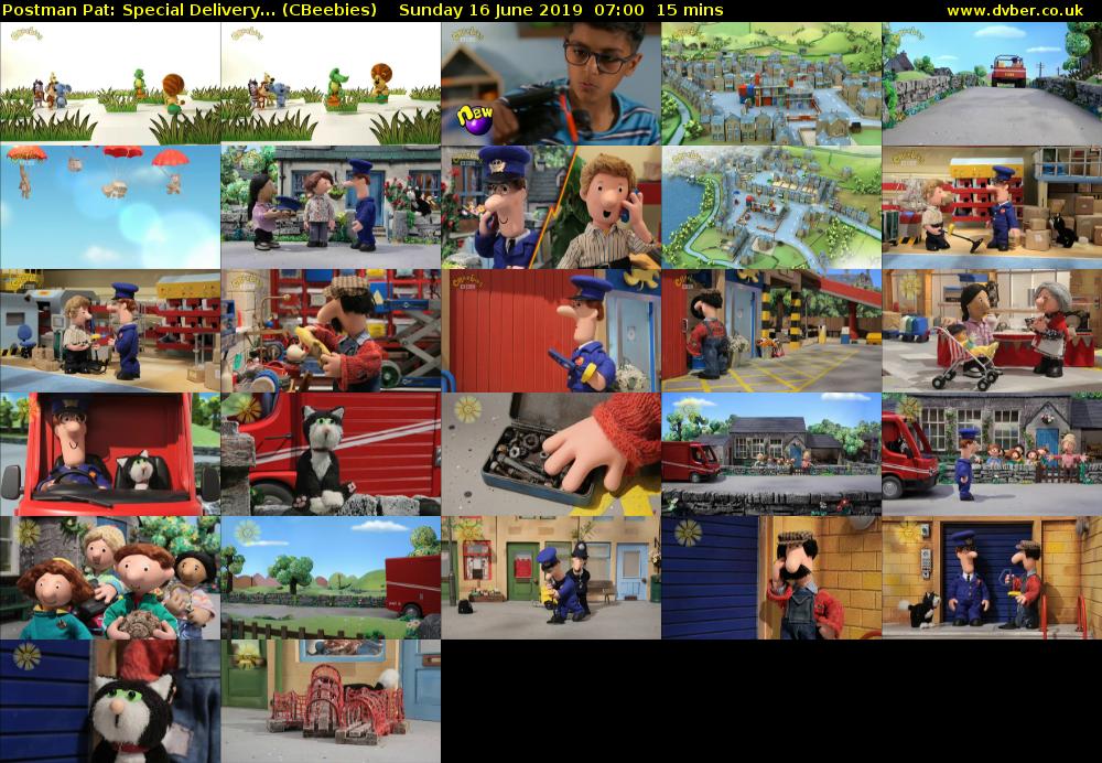 Postman Pat: Special Delivery... (CBeebies) Sunday 16 June 2019 07:00 - 07:15