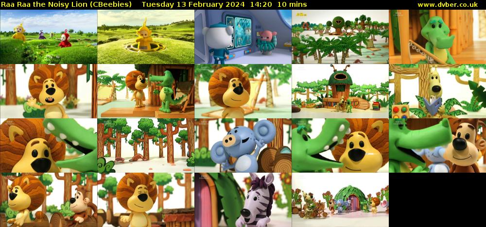 Raa Raa the Noisy Lion (CBeebies) Tuesday 13 February 2024 14:20 - 14:30