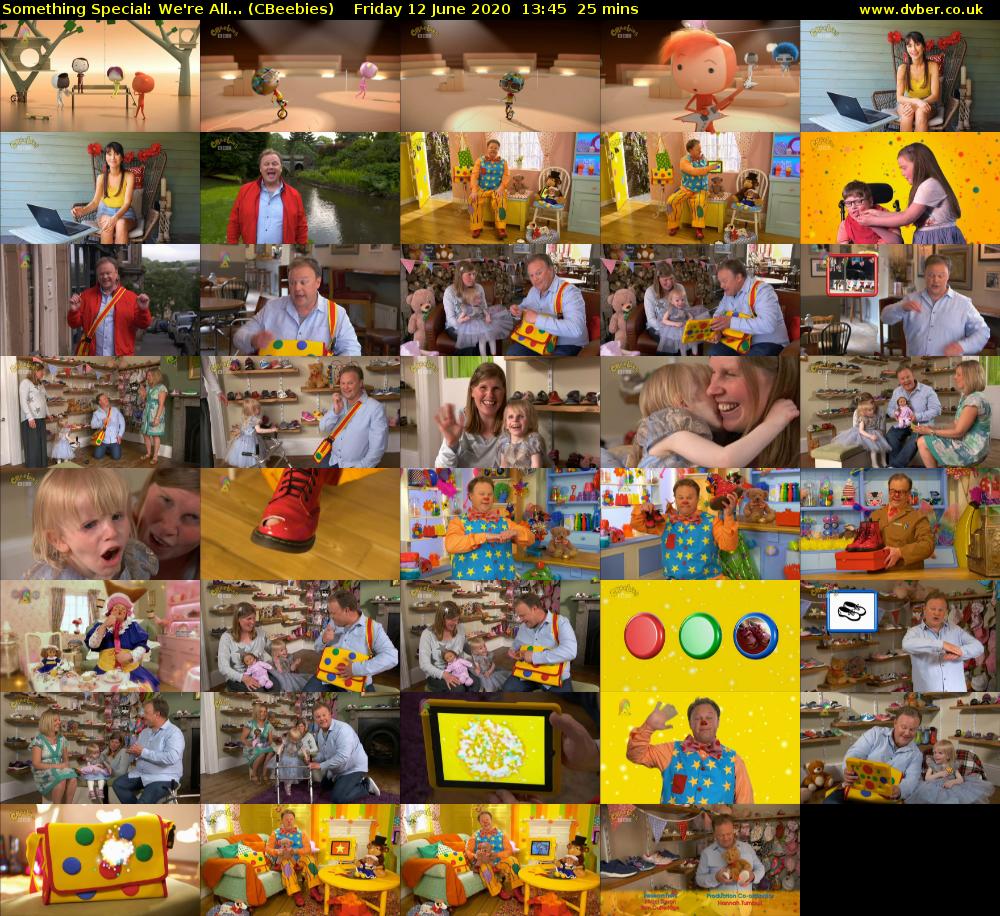 Something Special: We're All... (CBeebies) Friday 12 June 2020 13:45 - 14:10