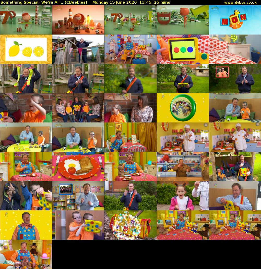 Something Special: We're All... (CBeebies) Monday 15 June 2020 13:45 - 14:10