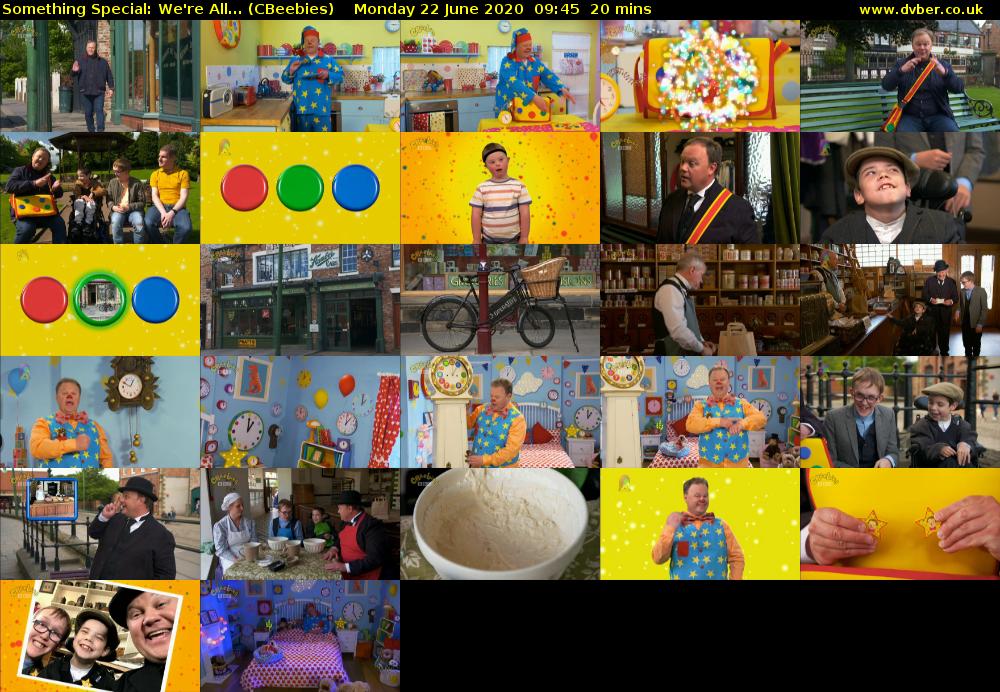 Something Special: We're All... (CBeebies) Monday 22 June 2020 09:45 - 10:05