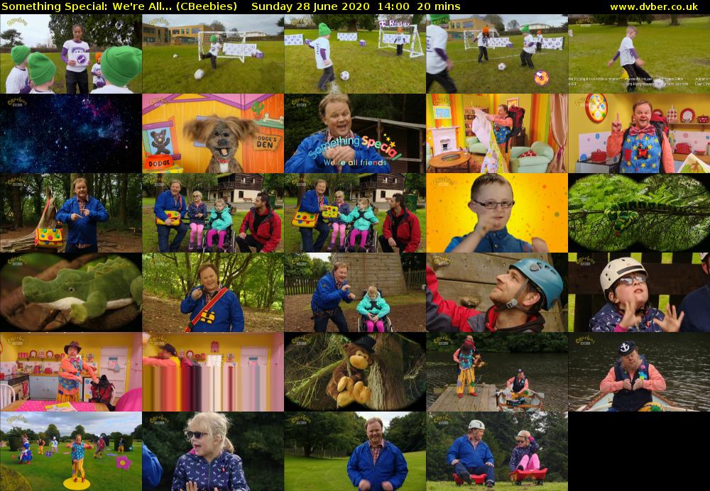 Something Special: We're All... (CBeebies) Sunday 28 June 2020 14:00 - 14:20