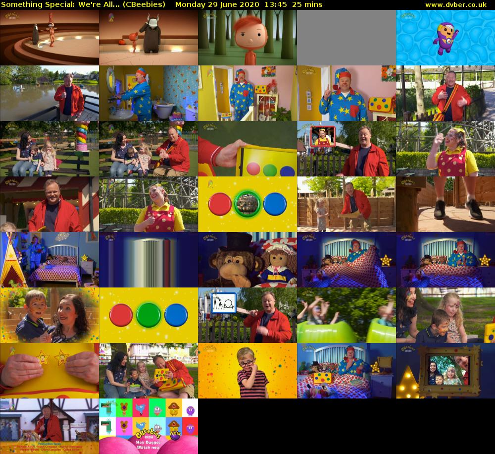 Something Special: We're All... (CBeebies) Monday 29 June 2020 13:45 - 14:10