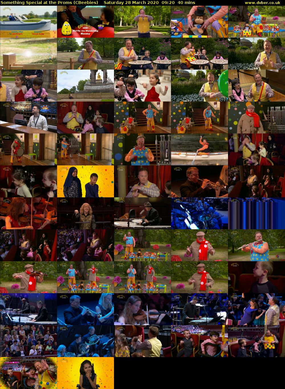 Something Special at the Proms (CBeebies) Saturday 28 March 2020 09:20 - 10:00