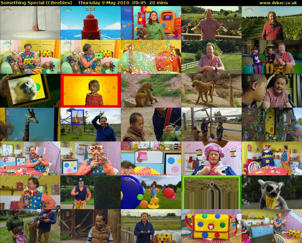 Something Special (CBeebies) Thursday 9 May 2019 09:45 - 10:05