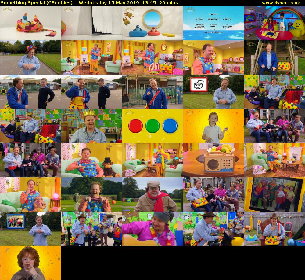Something Special (CBeebies) Wednesday 15 May 2019 13:45 - 14:05