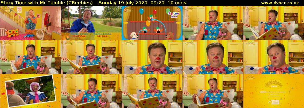 Story Time with Mr Tumble (CBeebies) Sunday 19 July 2020 09:20 - 09:30