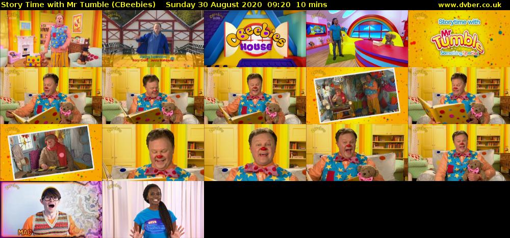 Story Time with Mr Tumble (CBeebies) Sunday 30 August 2020 09:20 - 09:30
