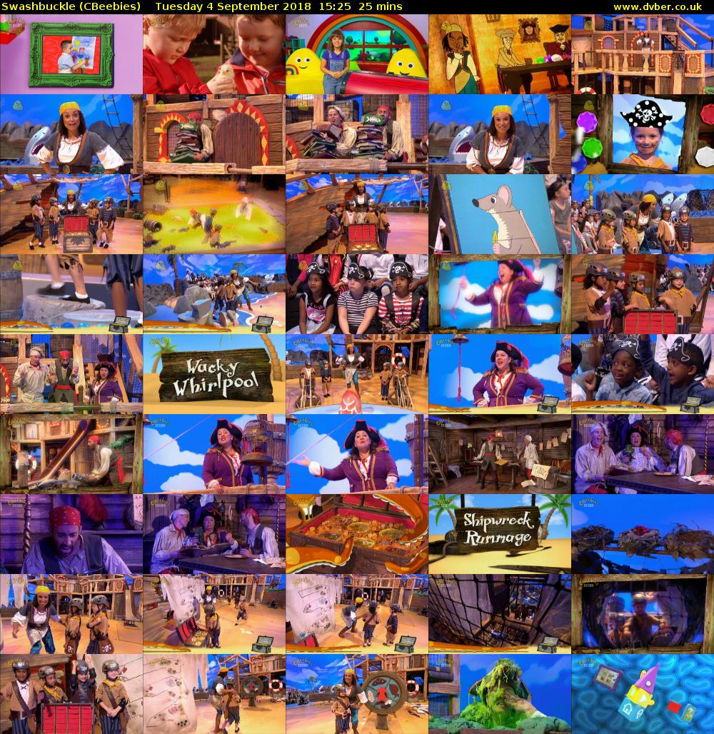 Swashbuckle (CBeebies) Tuesday 4 September 2018 15:25 - 15:50
