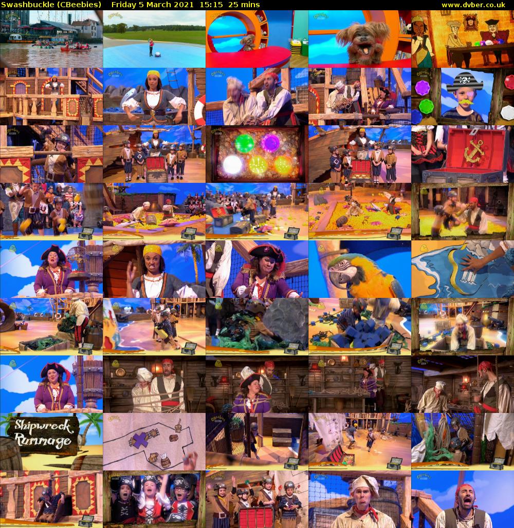 Swashbuckle (CBeebies) Friday 5 March 2021 15:15 - 15:40