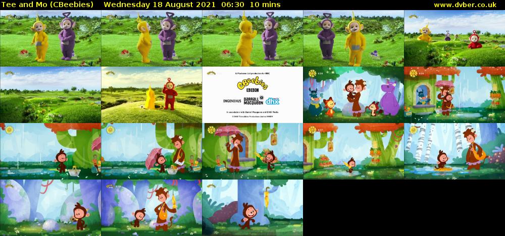 Tee and Mo (CBeebies) Wednesday 18 August 2021 06:30 - 06:40