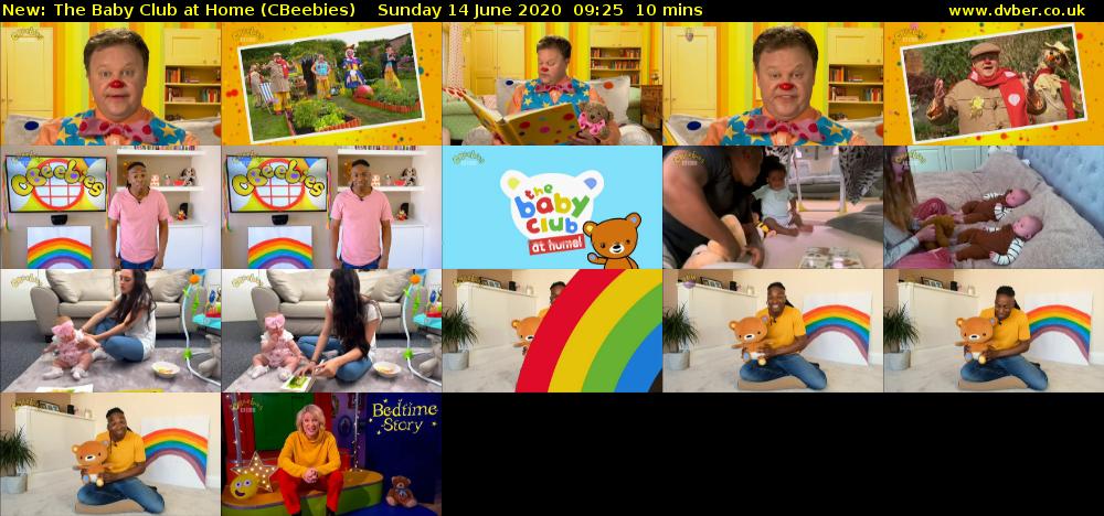 The Baby Club at Home (CBeebies) Sunday 14 June 2020 09:25 - 09:35