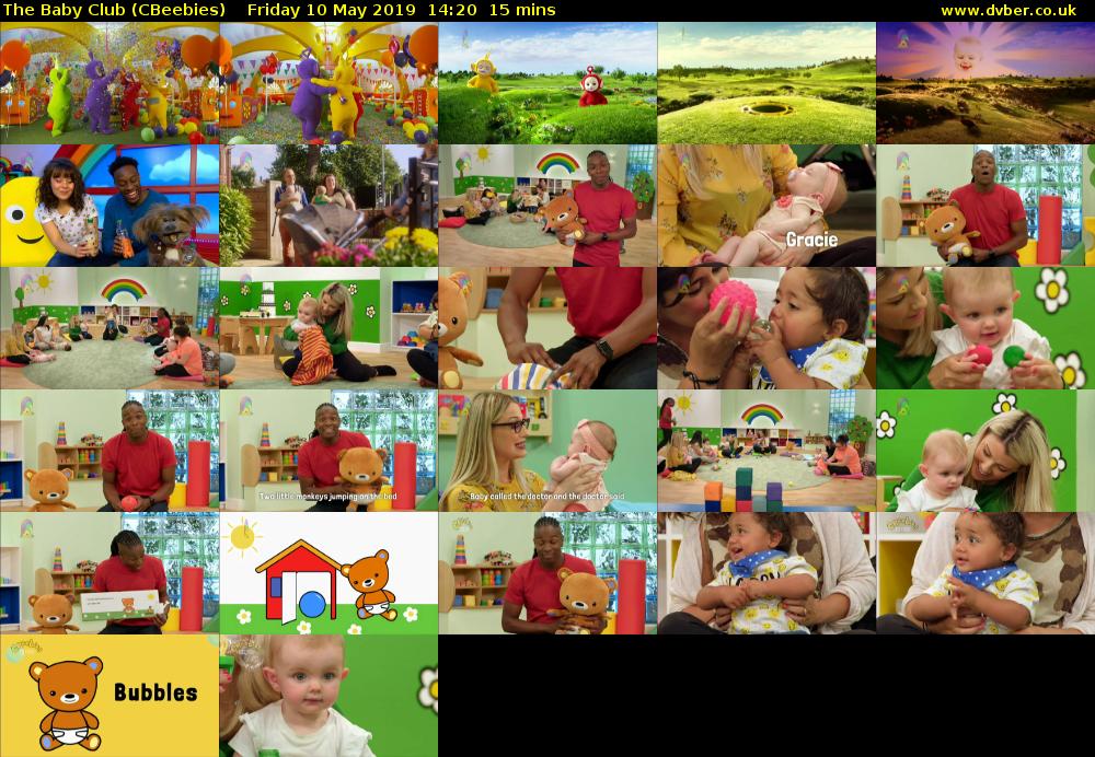The Baby Club (CBeebies) Friday 10 May 2019 14:20 - 14:35