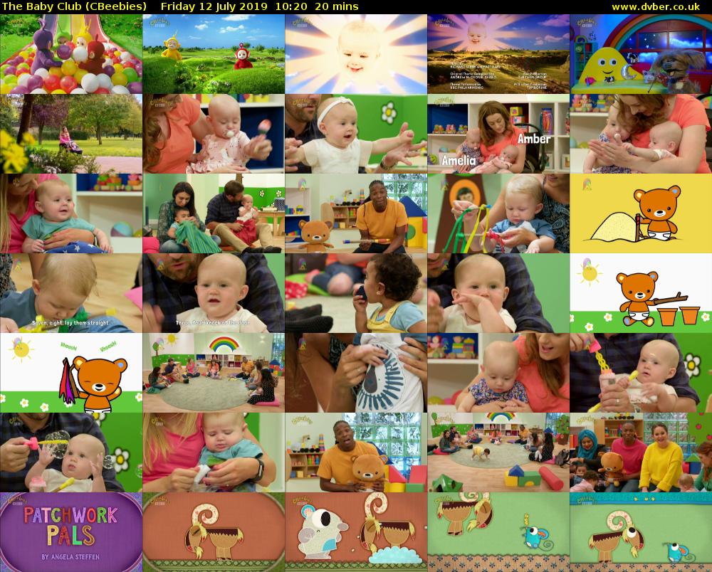The Baby Club (CBeebies) Friday 12 July 2019 10:20 - 10:40