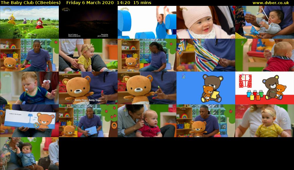 The Baby Club (CBeebies) Friday 6 March 2020 14:20 - 14:35