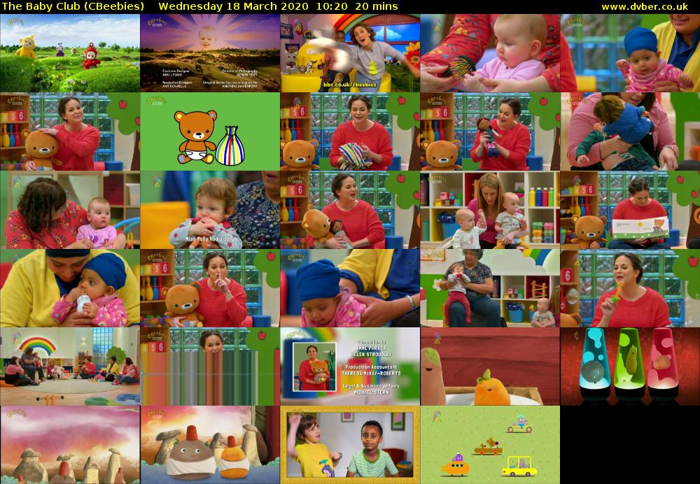The Baby Club (CBeebies) Wednesday 18 March 2020 10:20 - 10:40