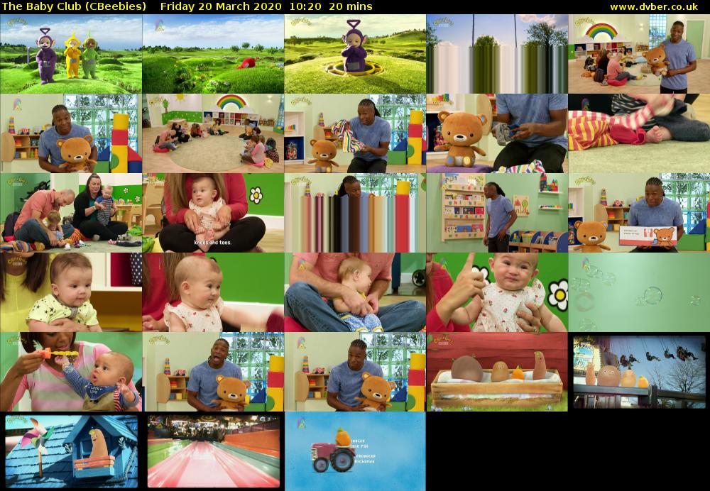 The Baby Club (CBeebies) Friday 20 March 2020 10:20 - 10:40