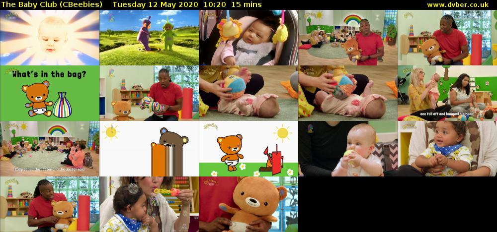 The Baby Club (CBeebies) Tuesday 12 May 2020 10:20 - 10:35