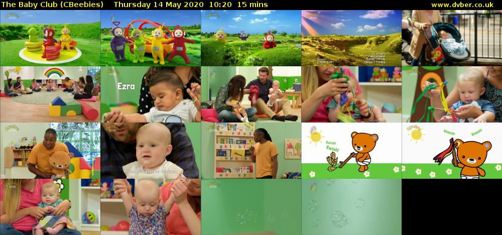 The Baby Club (CBeebies) Thursday 14 May 2020 10:20 - 10:35
