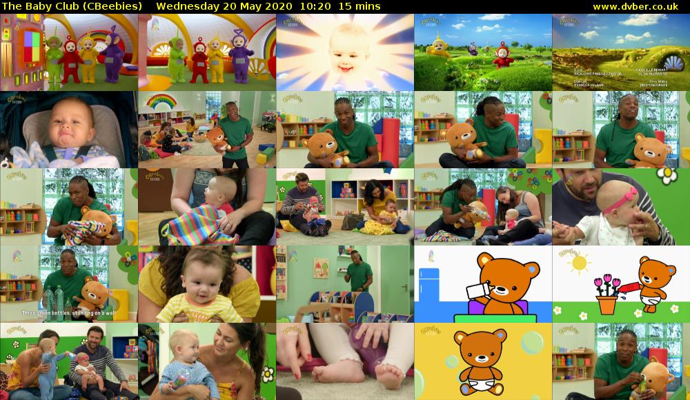 The Baby Club (CBeebies) Wednesday 20 May 2020 10:20 - 10:35