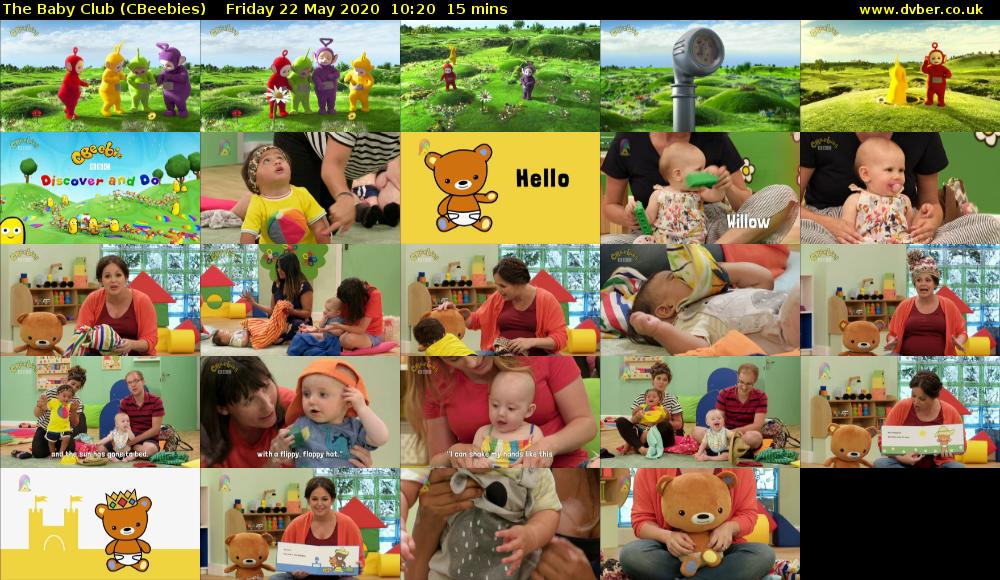 The Baby Club (CBeebies) Friday 22 May 2020 10:20 - 10:35