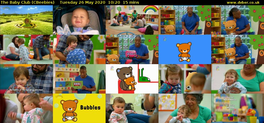 The Baby Club (CBeebies) Tuesday 26 May 2020 10:20 - 10:35