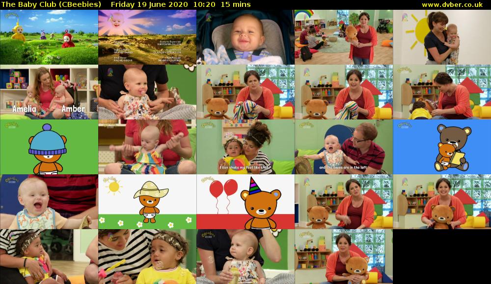 The Baby Club (CBeebies) Friday 19 June 2020 10:20 - 10:35